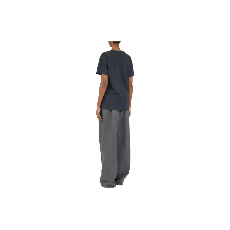 Maison Margiela Logo embroidered Cotton T shirt-3