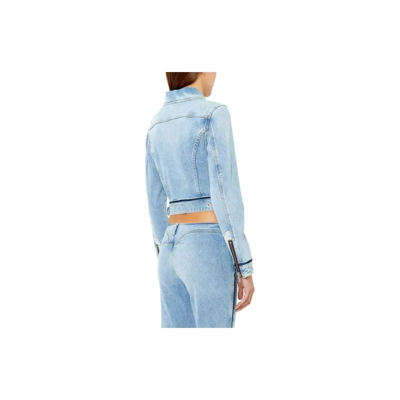 DIESEL De-Slimmy-Re Cropped Denim Jacket-3