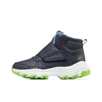 Skechers I Conik Slip Resistant Cushioning Wear Resistant Warm High Top Kids Lifestyle Shoes Marine Blue Teenagers