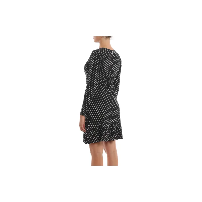 MICHAEL KORS MMK Long Sleeved Dress Women's Black-3