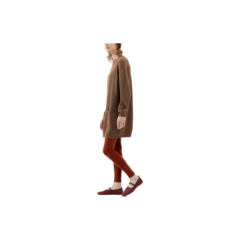 UNIQLO FW23 U Series Long-Sleeved Dresses Women's Camel-1