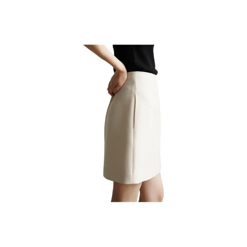 SHALLOW STREAMS Casual Short Skirts Women's Gentle Apricot-1