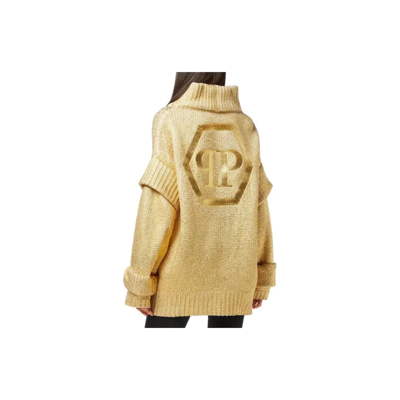 PHILIPP PLEIN Maxi Hexagon Metallic Pullover-2