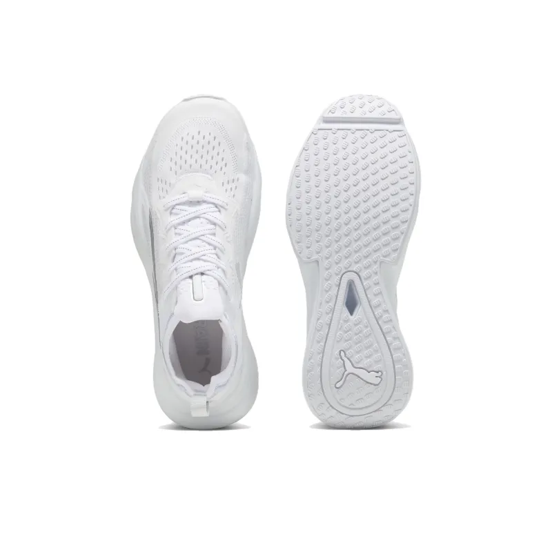 PUMA Pwr Nitro Slip Resistant Low Top Training Shoes Women's White-3