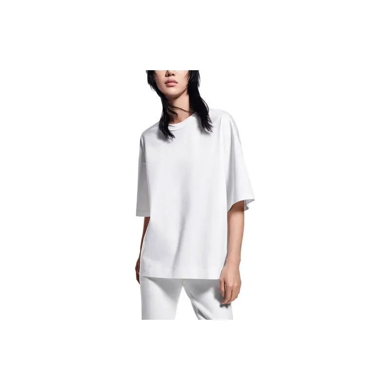 UNIQLO X Jil Sander Women'ss Oversized Half Sleeve T shirt White-1