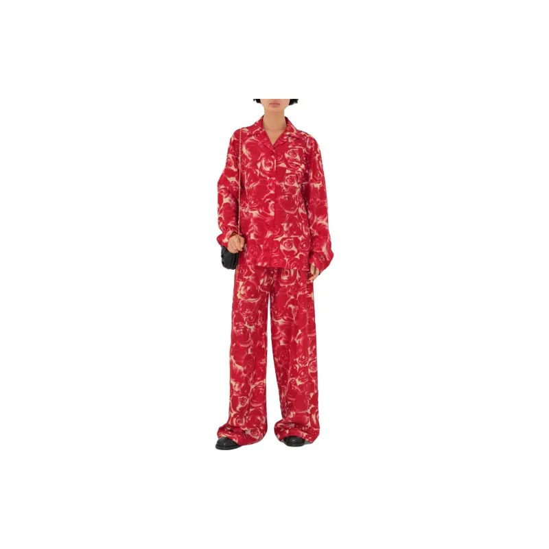 Burberry Casual Pants Women's Red-2
