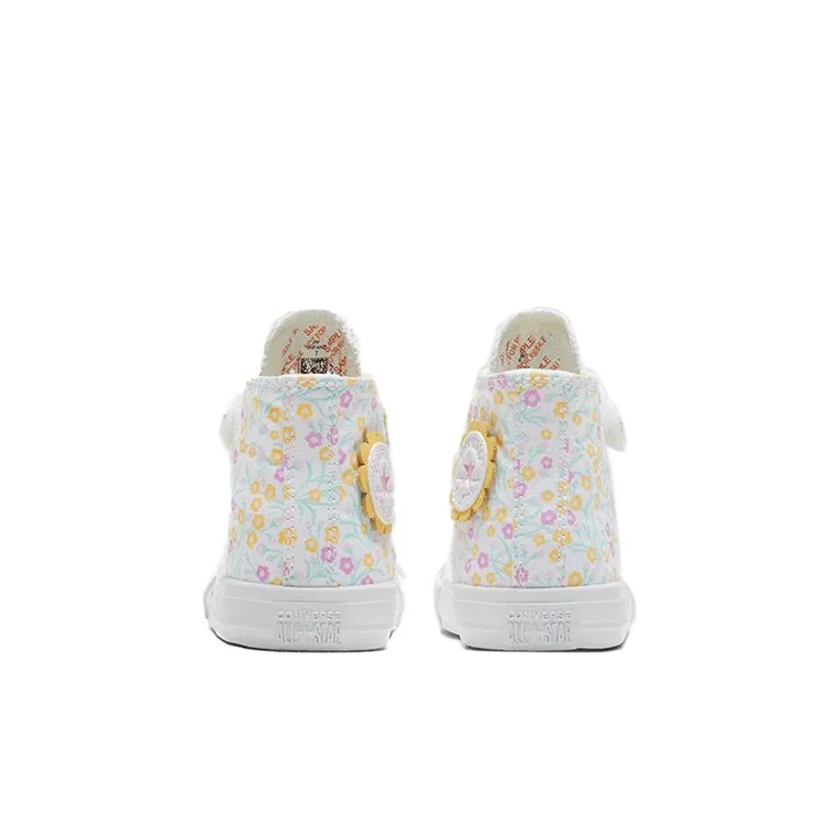 Baby Converse All Star 1V Non-slip Lightweight High-Top Toddler Shoes White-4
