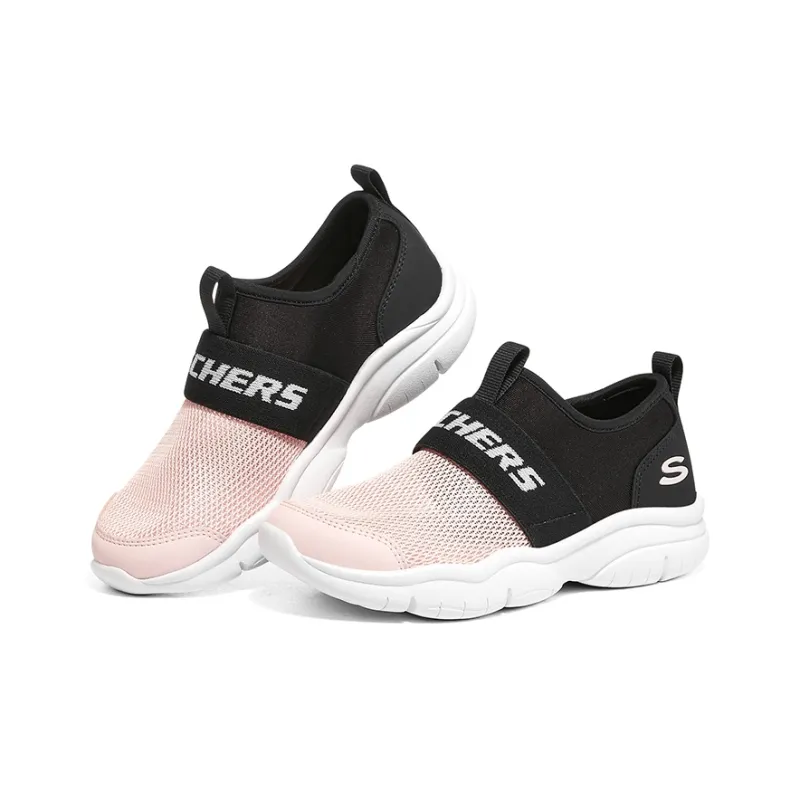 Skechers Go Fle Cushioning, Abrasion Resistant, Anti Kick Low Top Kids Lifestyle Shoes Pink/Black Teenagers-2