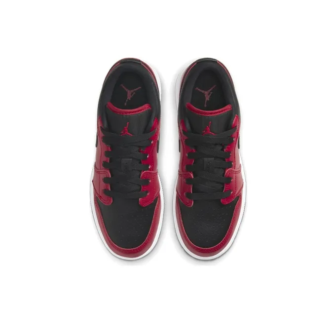 Jordan 1 Low Gym Red Black Pebbled GS-3