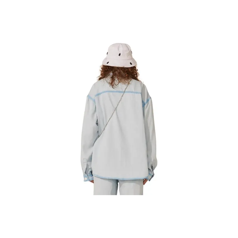 TSMLXLT Shirt Women's Light Denim Blue-1