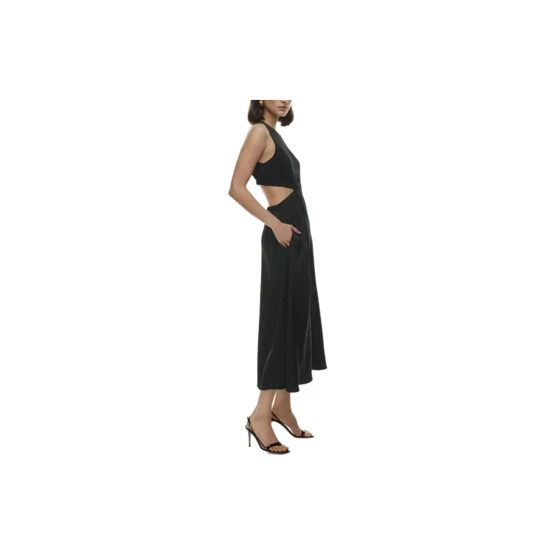 ARITZIA Babaton Cella Satin Dress Sleeveless Dress Women's Black-4