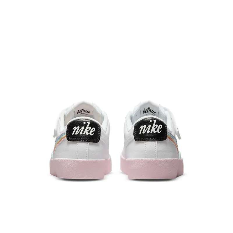 Nike Blazer Low '77 'Be True' Rainbow Hook Low Top Skateboard Shoes White Pink Children Aged 3 7 Years Old-4