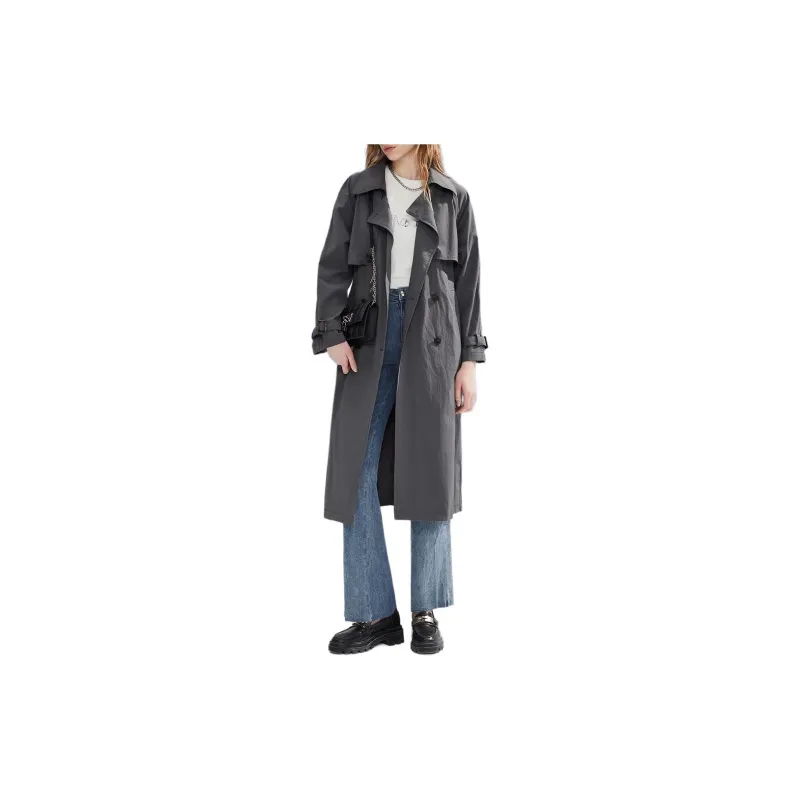 DKNY SS24 Trench Coat Women's Gray-1