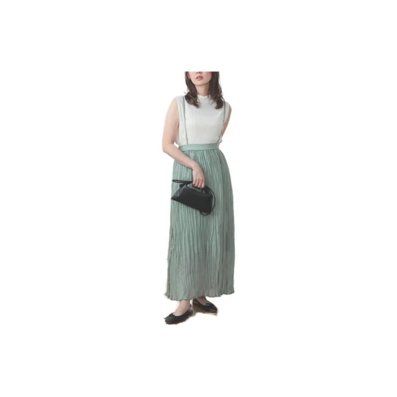 Beams Casual Long Skirts Women's Light Green-2