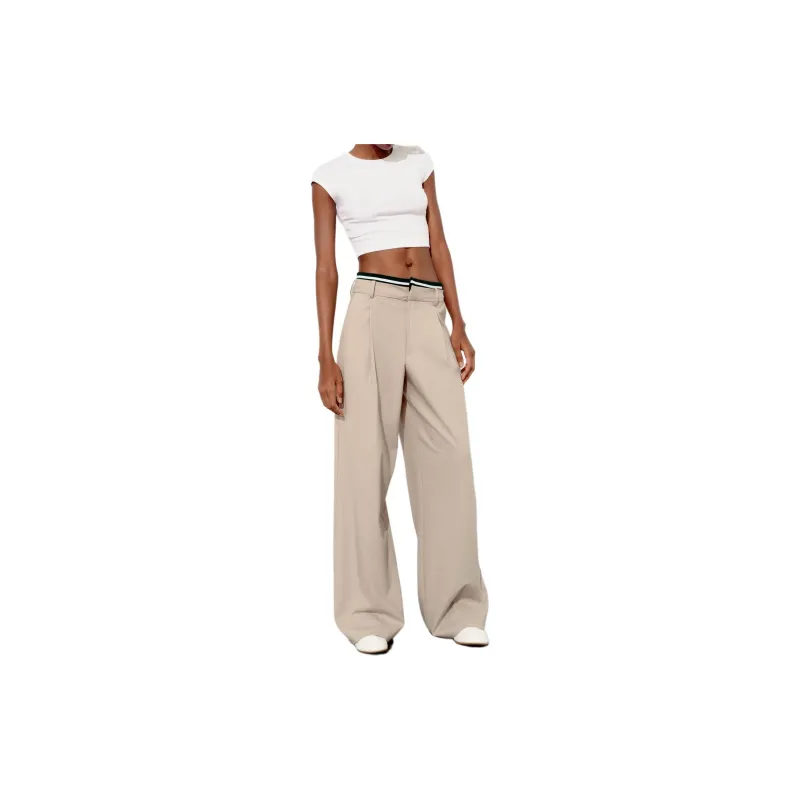 ZARA Casual Pants Women's Tan-2
