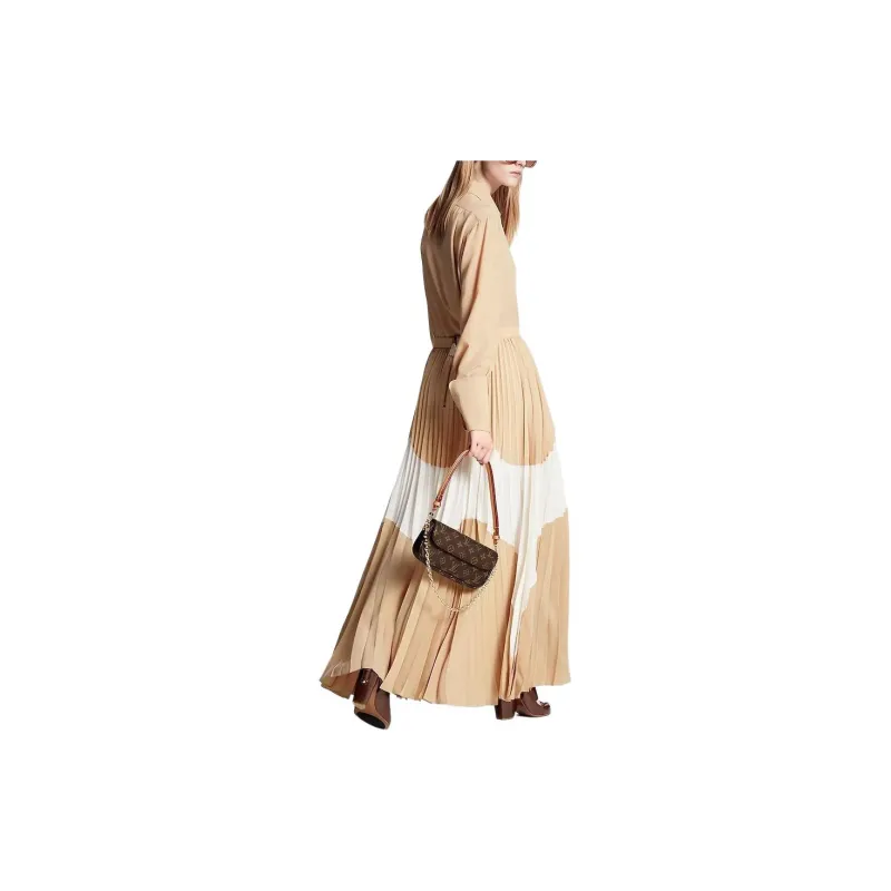 LOUIS VUITTON Casual Long Skirt Women's Beige-1