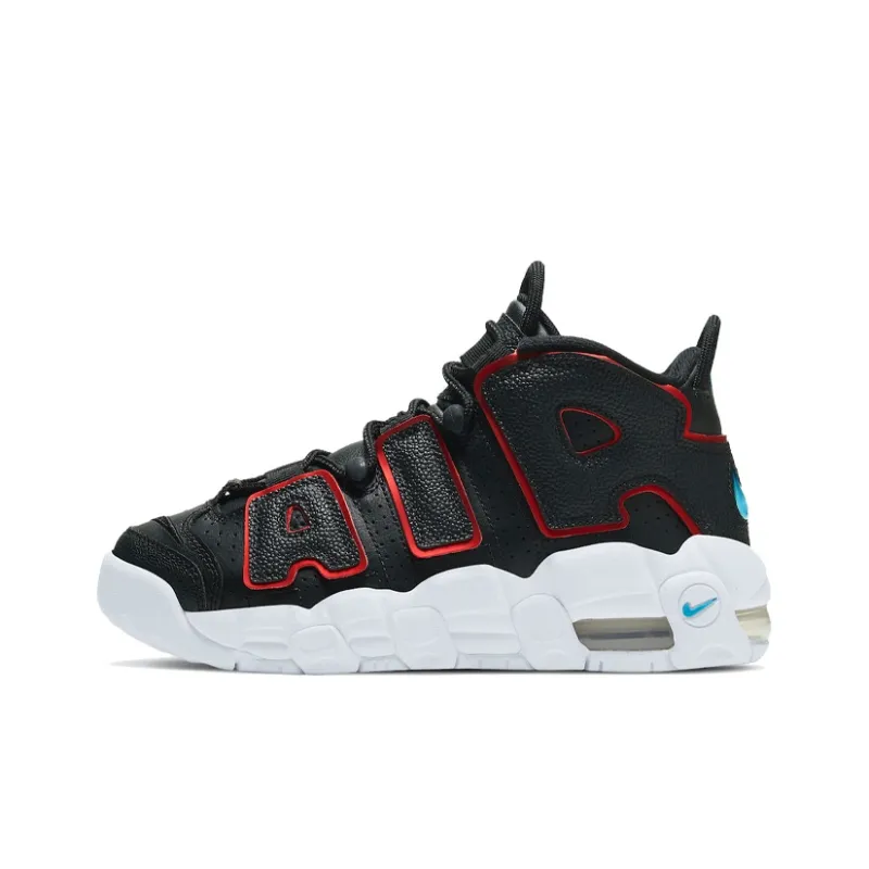 Nike Air More Uptempo Black Fusion Red GS-0