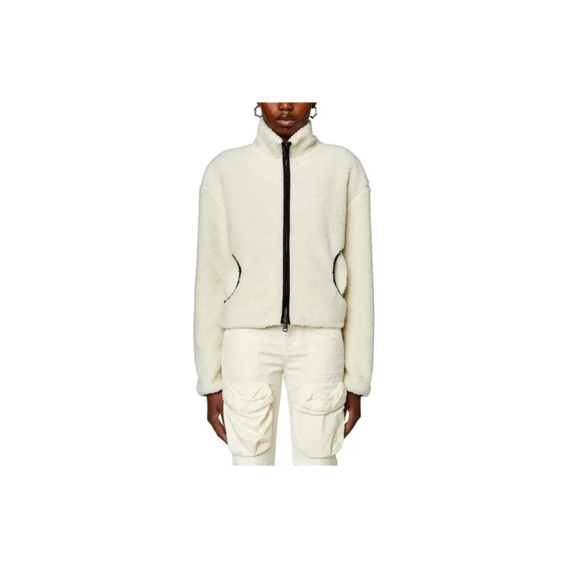 DIESEL Oval D motif Faux fur Jacket-1