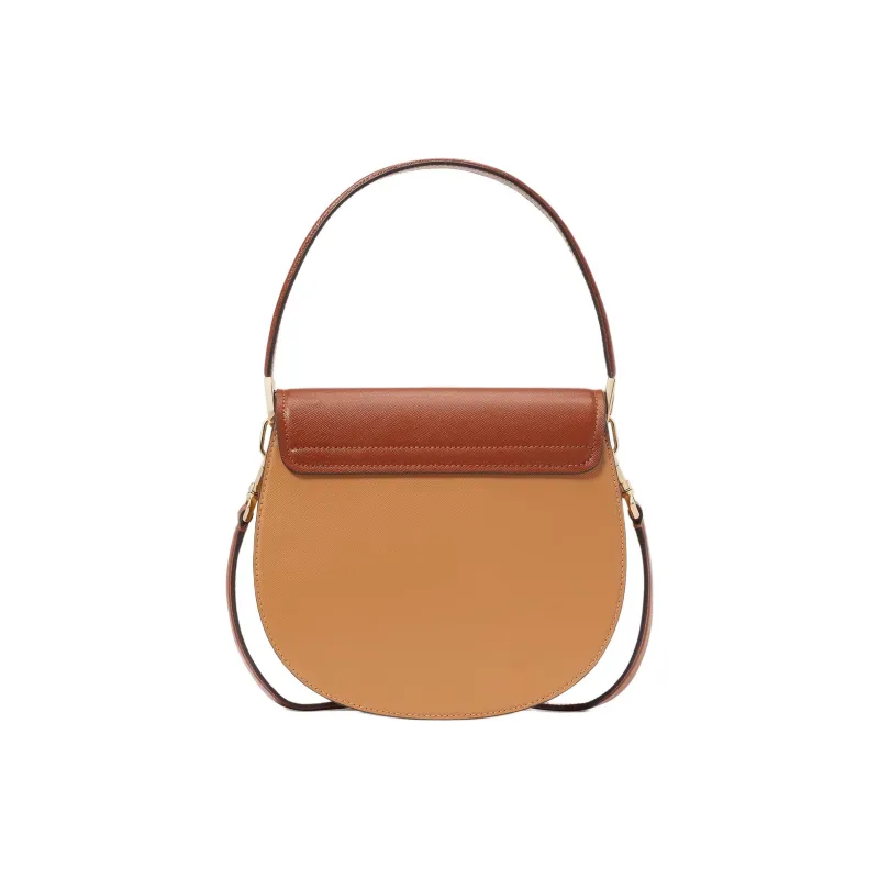 Kate Spade Saffiano Leather Shoulder Bag Crossbody Bag Handbag Women's Yellow Multicolor-2