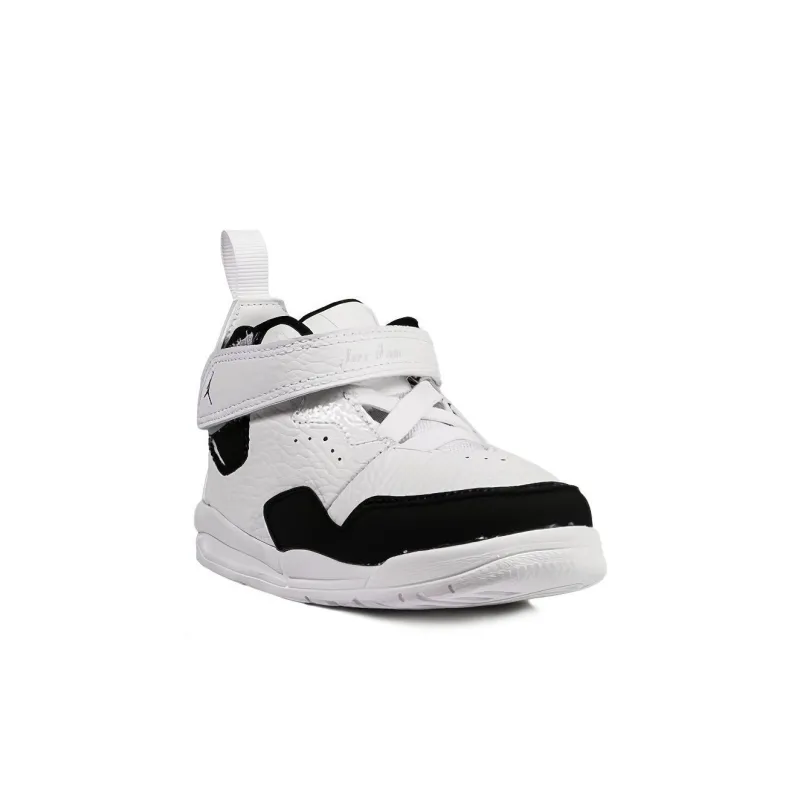 Jordan Courtside 23 Slip Resistant Shock Absorbers Mid Top Toddler Shoes White Black Infant And Toddler-2