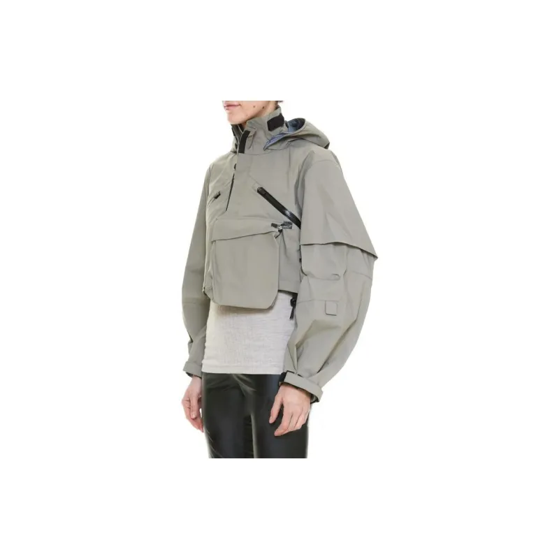 Sacai X Acronym Crop Jacket Khaki-4