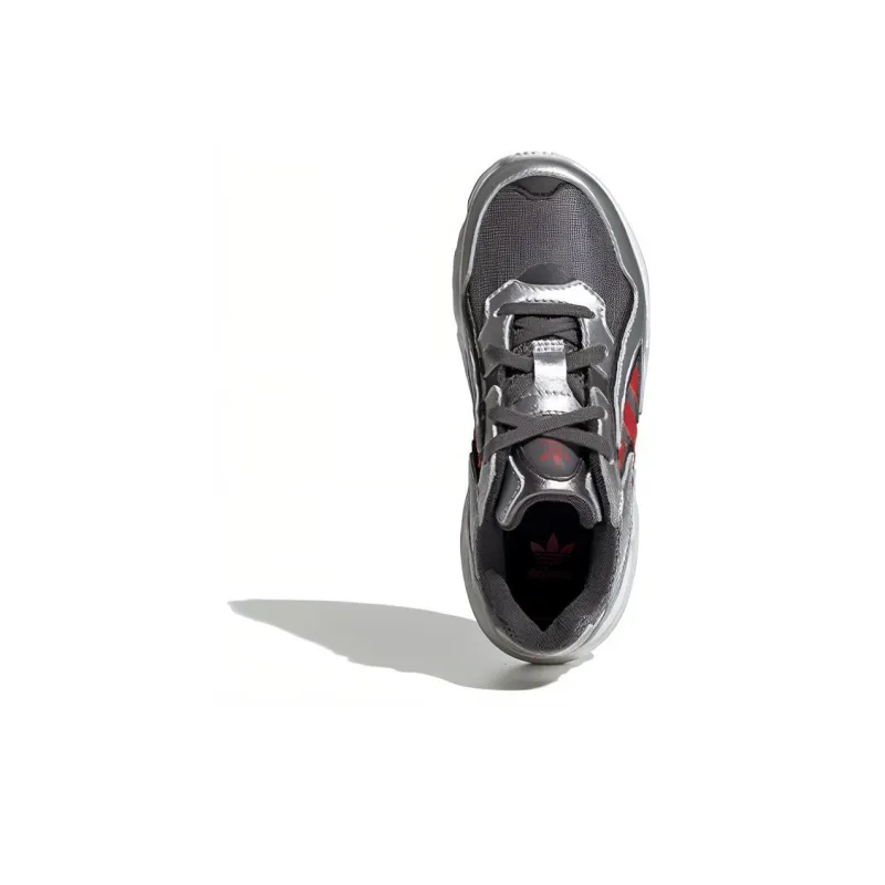 Adidas Originals Yung 96 Chasm Slip Resistant Low Top Kids Lifestyle Shoes Silver Red White Children Aged 3 7 Years Old-4
