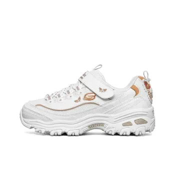 Skechers D'LITES Series Anti-Slip Wear-Resistant Kids Lifestyle Shoes Milk White Teenagers