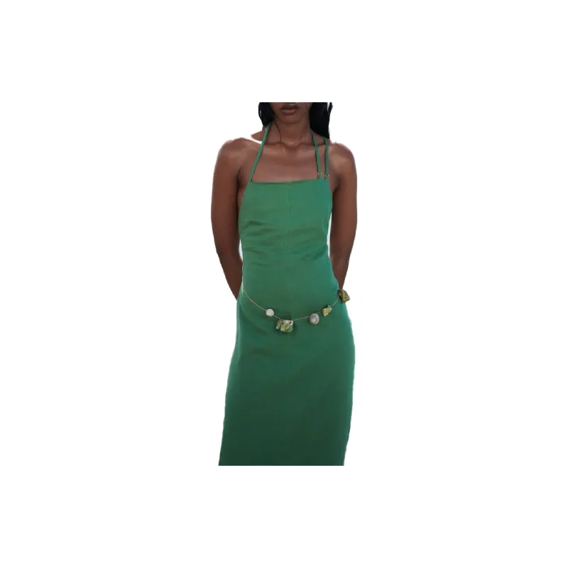 ZARA Slip Dresses Women's Green-2
