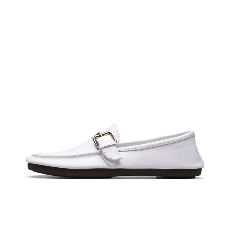 PARDASAUL Gommino Loafers Men White-5