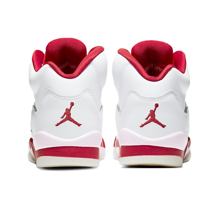 Jordan 5 retro white and red online