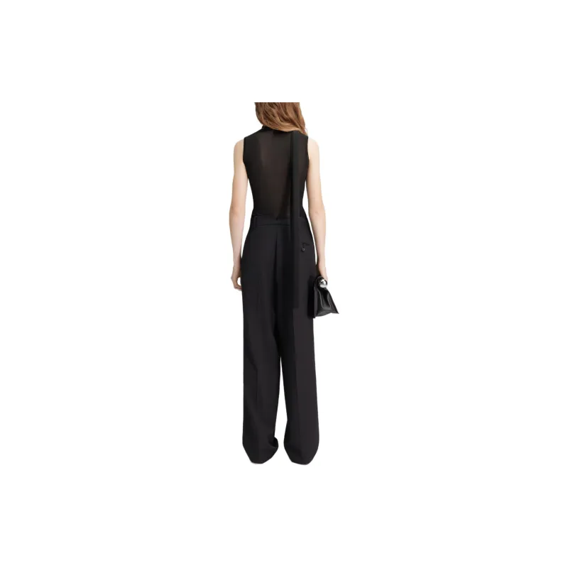 Jacquemus Scarf Top T-Shirt Women's Black-2