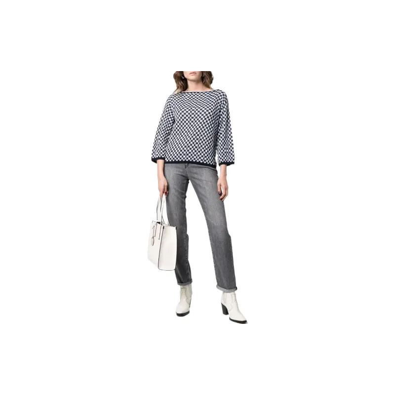 EMPORIO ARMANI Sweaters Women's Black/White-1