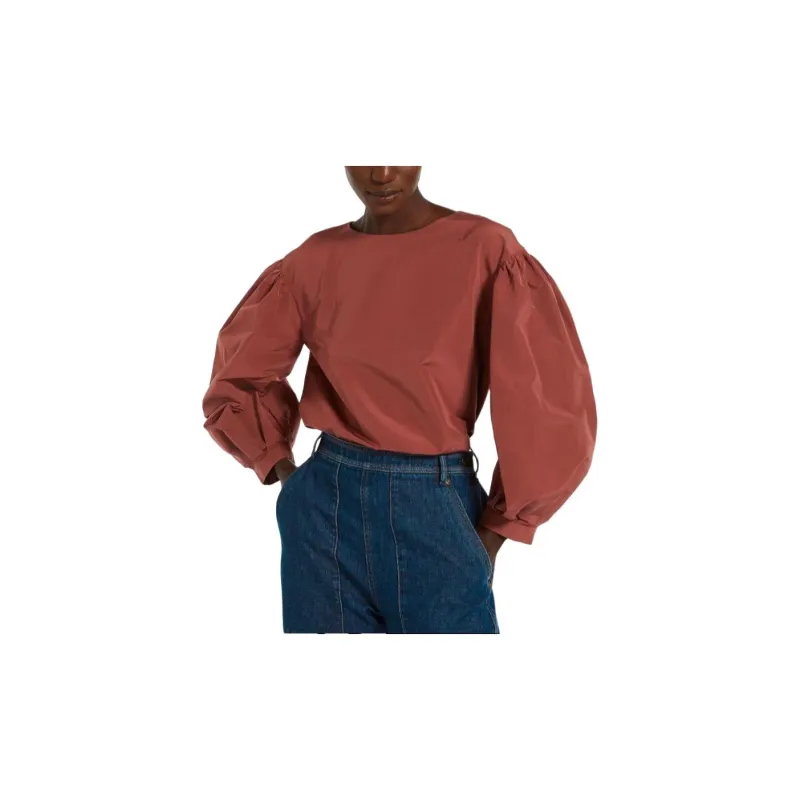 WEEKEND MaxMara Crewneck Puff Sleeved Blouse-1