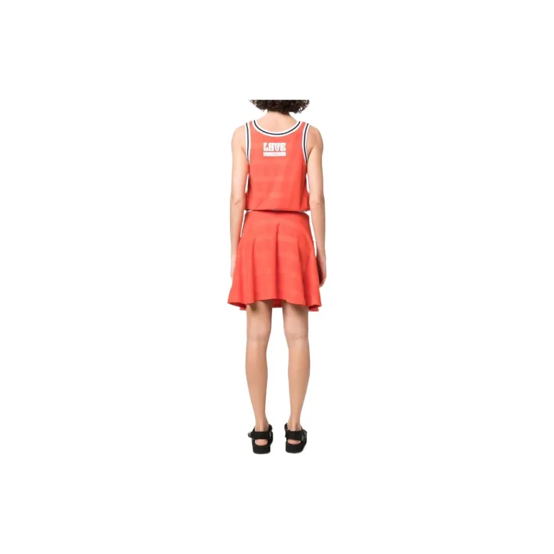 MOSCHINO Sleeveless Dresses Women's Orange-3