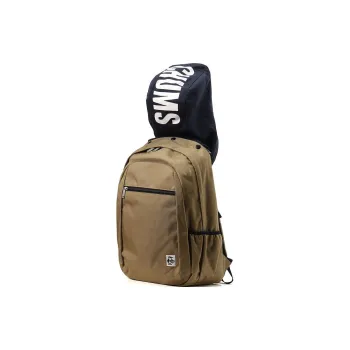 CHUMS Cotton Backpack Unisex Brown & Marine Blue