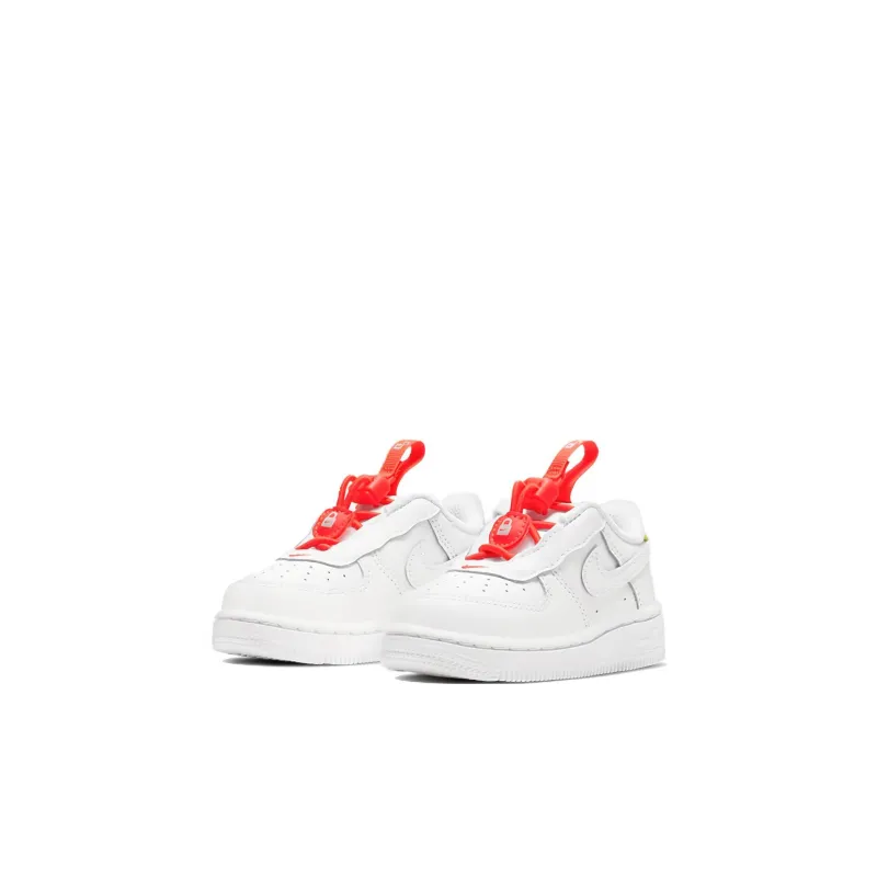 Nike Air Force 1 Toggle Low-Top Skateboard Shoes White Red Yellow Infant And Toddler-2