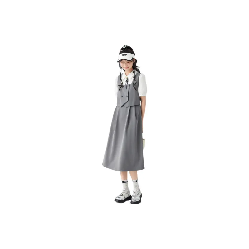 ZIHAN Two Piece Skirt Sets Women's Gray-1