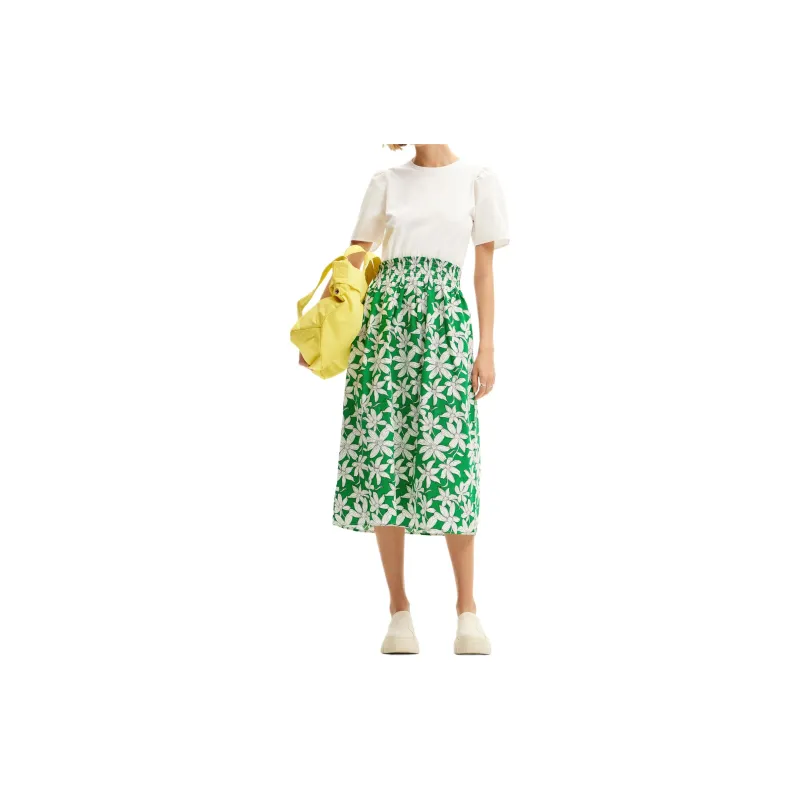 Desigual Short Sleeved Dress Women's Green-2