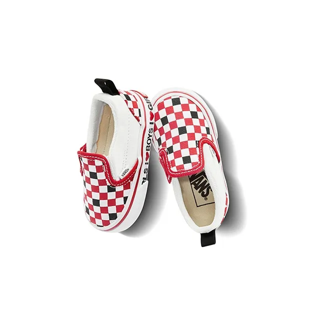 Vans Slip-On  Classic  V Toddler 'Checkerboard - I Heart'-4