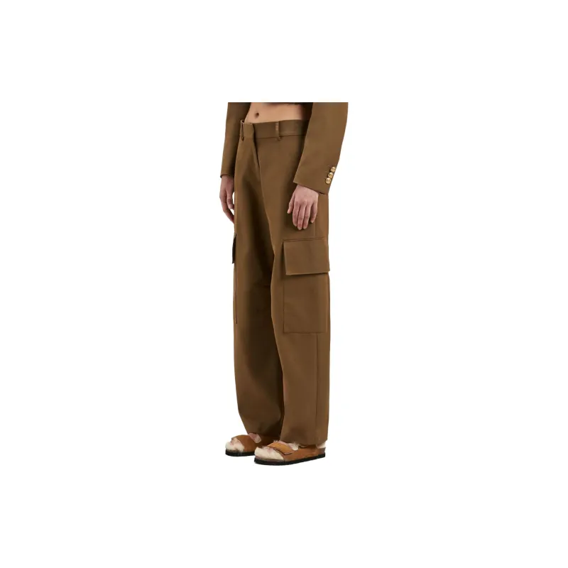 PALM ANGELS Mid Rise Tapered Cargo Pants-4