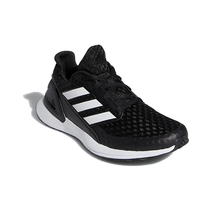 Adidas Rapida J Low Top Kids' Running Shoes Black White Teenagers-2