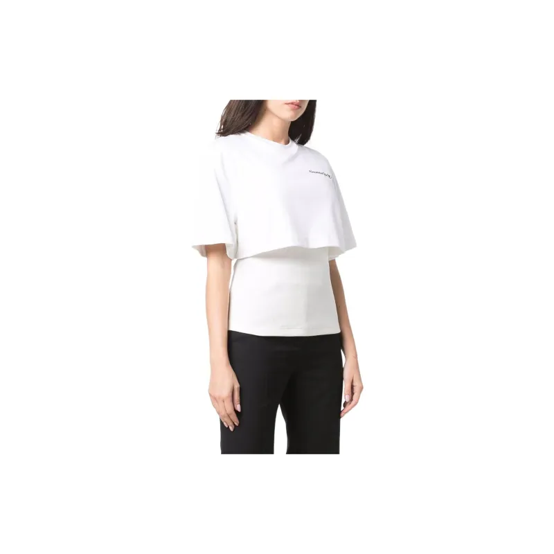 Alexander McQueen Logo embroidered Layered T shirt-2