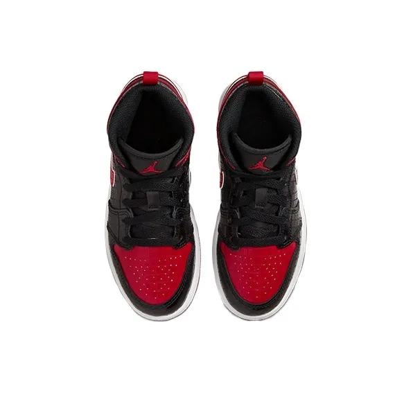Jordan 1 Mid Black Red Bred PS-3