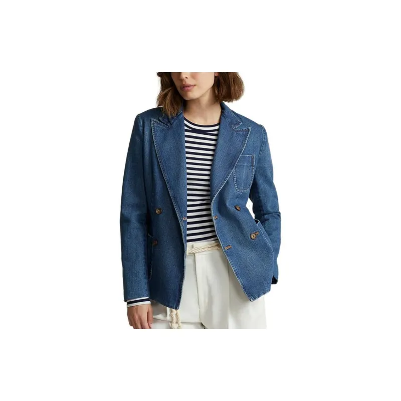 Polo Ralph Lauren Double-Breasted Denim Blazer-1
