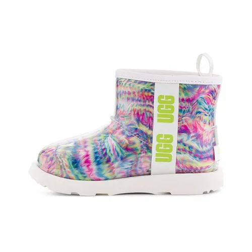 UGG Classic Clear Mini Pixelate Boot White Kids