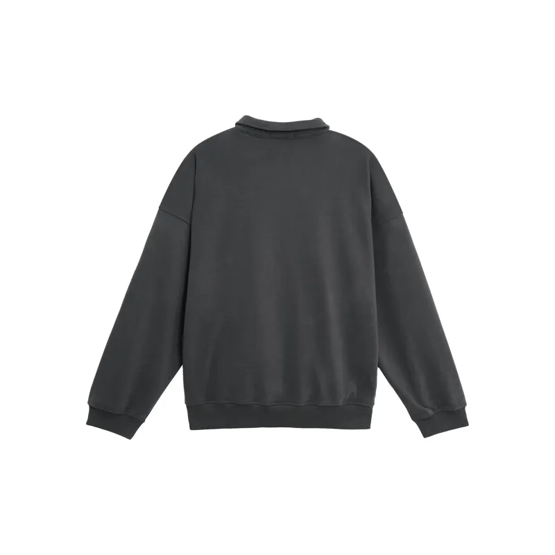 Bodydream American Long Sleeved Lapel Loose Fit Sweatshirt Unisex-1