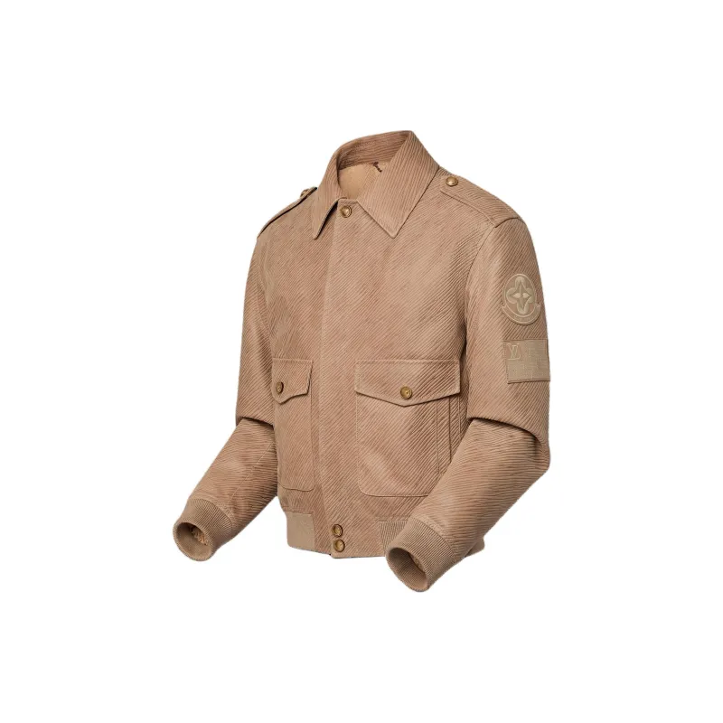 LOUIS VUITTON Epi Embossed Leather Flight Jacket-2