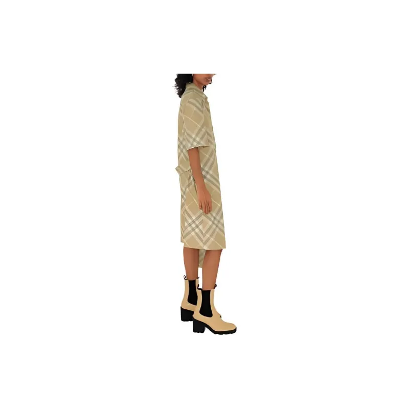 Burberry Vintage check Cotton Shirt Dress-4