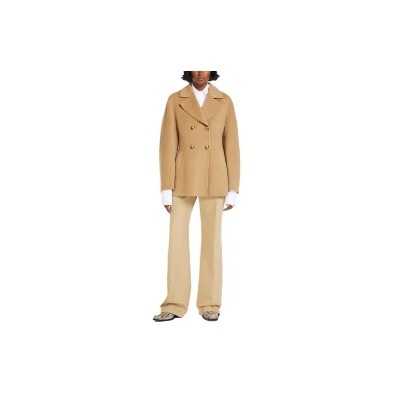 SportMax Coats Women's Beige-1