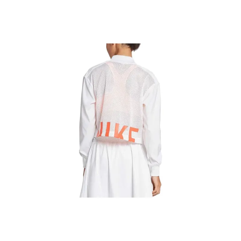 Nike Cropped Coats Women's White-2
